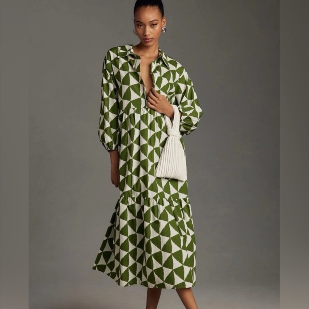 The Bettina Tiered Shirt Dress by Maeve